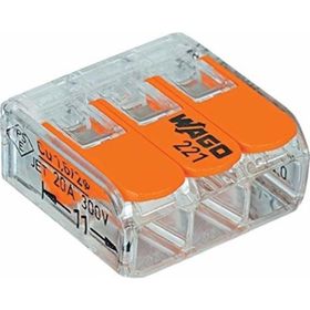 WAGO 221-413 3'lü 10 Adet Çok Amaçlı Buat Klemensi