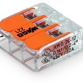 Wago 221-413 3x4 mm Tırnaklı Buat Klemensi