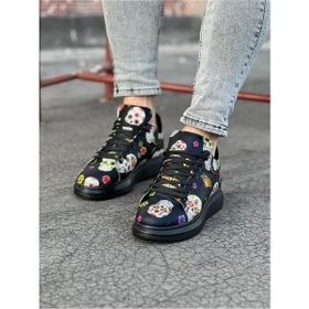 Wagoon WG501 Siyah Desenli Kuru Kafa Boyalı Erkek Casual Ayakkabı