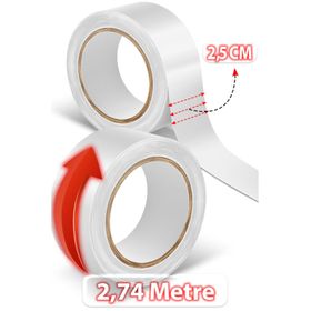 Walker Tape 1522 Clear Roll Tape Rulo 3 Yds 2.74 m Protez Saç Bandı