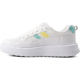 Walkway Deren-G Beyaz Sarı Yeşil Kadın Sneaker