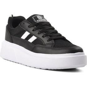 Walkway Deren-G Siyah Beyaz Kadın Sneaker