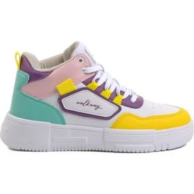 Walkway Nefertiti Beyaz Sarı Hi Unisex Sneaker