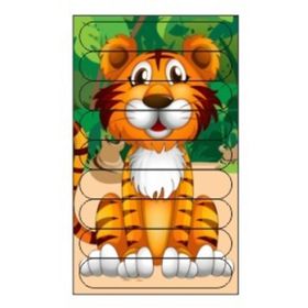 Walldeco Eğitici Öğretici Zeka Geliştirici Sevimli Ahşap Çubuk Puzzle