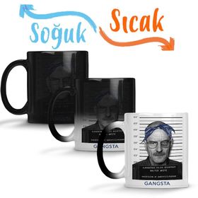 Walter White Gangsta Branco Sihirli Porselen Kupa