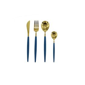 Wanelli Rotti FX1070 Mavi Gold 24 Parça Çatal Kaşık Bıçak Takımı