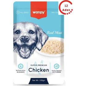 Wanpy 100 gr 12 Adet Pouch Tavuklu Yaş Köpek Maması