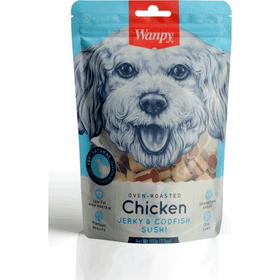 Wanpy 100 gr Oven Roasted Tavuklu Morina Balıklı Sandviç Köpek Ödül Maması