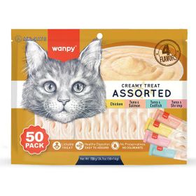 Wanpy 14 gr 50 Adet Karışık Krema Kedi Ödül Maması