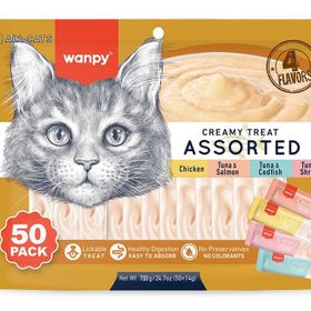 Wanpy 14 gr 50 Adet Karışık Krema Kedi Ödül Maması