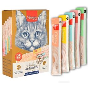 Wanpy 25x14 gr Karışık Sıvı Yetişkin Kedi Ödül Maması