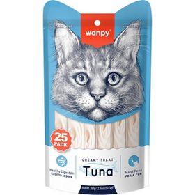 Wanpy 25x14 gr Krema Ton Balıklı Sıvı Kedi Ödülü