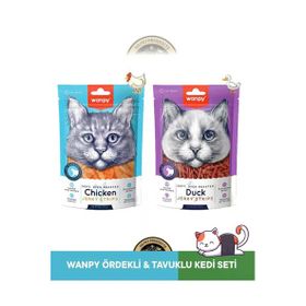 Wanpy 25x14 gr Ördek Tavuk Fileto Kedi Ödül Maması