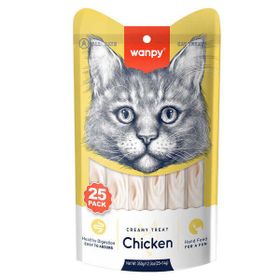 Wanpy 25x14 gr Tavuklu Sıvı Krema Kedi Ödülü