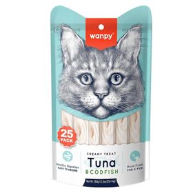 Wanpy 25x14 gr Ton Balığı ve Morina Balıklı Sindirim Sistemi Destekleyici Sıvı Ödül Maması