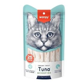 Wanpy 25x14 gr Ton Balığı ve Morina Balıklı Sindirim Sistemi Destekleyici Sıvı Ödül Maması