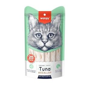 Wanpy 25x14 gr Ton Balıklı Deniz Taraklı Sindirim Sistemi Destekleyici Sıvı Ödül Maması