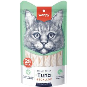 Wanpy 25x14 gr Ton Balıklı Deniz Taraklı Sindirim Sistemi Destekleyici Sıvı Ödül Maması