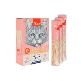 Wanpy 25x14 gr Ton Balıklı ve Karideli Sıvı Kedi Ödülü