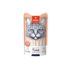 Wanpy 25x14 gr Ton ve Somon Balıklı Sıvı Kedi Ödülü