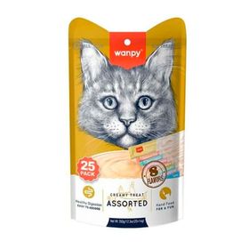 Wanpy 25X14gr Çubuk Karışık Sıvı Kedi Ödül Maması