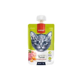 Wanpy 2x90 gr Wanpy Taze Ton Balıklı ve Tavuklu Vitaminli Kedi Et Ezmesi