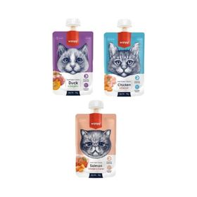 Wanpy 3 Çeşit 3x90 gr Karma Kedi Et Ezmesi