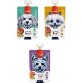 Wanpy 3 Çeşit 3x90 gr Karma Taze Köpek Et Ezmesi