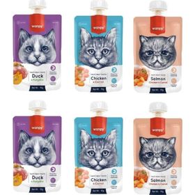 Wanpy 3 Çeşit 6x90 gr Karma Kedi Et Ezmesi