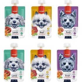 Wanpy 3 Çeşit 6x90 gr Karma Taze Köpek Ezmesi