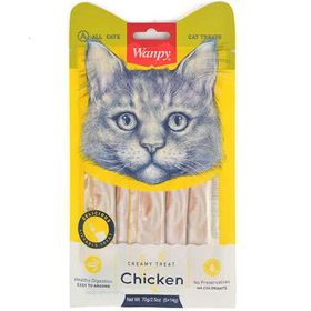 Wanpy 5 x 14 gr Tavuk Etli Likit Creamy Kedi Ödülü