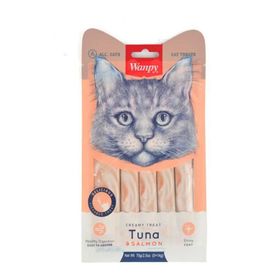 Wanpy 5x14 gr 12 Adet Ton Balığı ve Somon Likit Kedi Ödülü