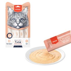 Wanpy 5x14 gr 12 Adet Ton Balığı ve Somon Likit Kedi Ödülü