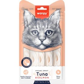 Wanpy 5x14 gr 12 Adet Ton Balığı ve Somon Likit Kedi Ödülü