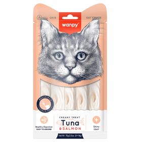 Wanpy 5x14 gr 12 Adet Ton Balığı ve Somon Likit Kedi Ödülü