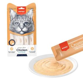 Wanpy 5x14 gr 12'li Tavuklu ve Yengeçli Sıvı Kedi Ödül Maması