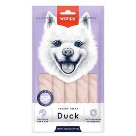 Wanpy 5x14 gr Krema Ördekli Sıvı Köpek Ödülü