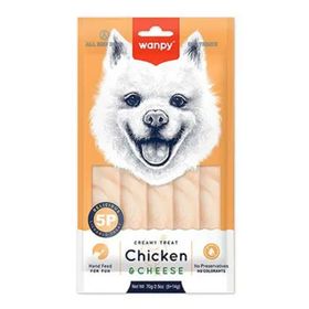 Wanpy 5x14 gr Krema Tavuklu ve Peynirli Sıvı Köpek Ödülü