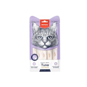 Wanpy 5x14 gr Krema Ton Balık ve Yengeçli Kedi Ödül Maması