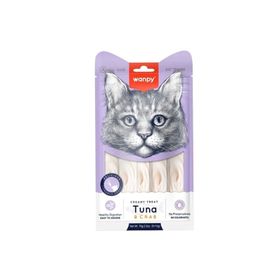 Wanpy 5x14 GR Krema Ton Balık ve Yengeçli Kedi Ödül Maması