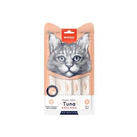 Wanpy 5x14 gr Ton Balıklı Somonlu Krema Kedi Ödülü
