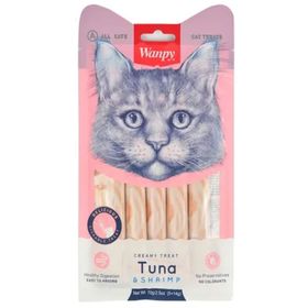 Wanpy 5x14 gr Ton Balıklı ve Karidesli Krema Kedi Ödülü