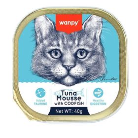 Wanpy 6x40 gr Alutray Ton Morina Balıklı Kedi Yaş Mama