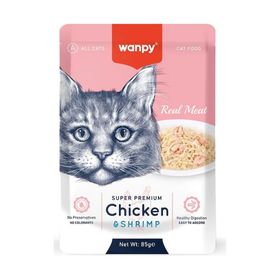 Wanpy 85 gr Pouch Tavuklu Karidesli Yaş Kedi Maması