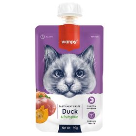 Wanpy 90 gr Ördekli & Balkabaklı Ezme Kedi Maması