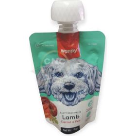 Wanpy 90 gr Taze Kuzulu Havuçlu Bezelyeli Et Ezme Sıvı Köpek Maması