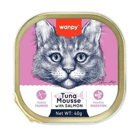 Wanpy Alutray Ezme Ton Balıklı Somonlu 40 gr Kedi Konservesi