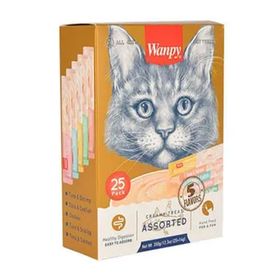 Wanpy Assorted 14 gr 25 Adet Karışık Likit Creamy Kedi Ödülü