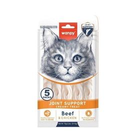 Wanpy Bone Support Sığır Eti Ve Tavulu Sıvı 5x14 gr Krema Kedi Ödülü