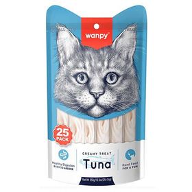 Wanpy Creamy Treat Ton Balıklı Likit Creamy 25x14 gr Kedi Ödülü
